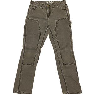 Carhartt Women’s Gray Double Knee Pants Size 4 Short